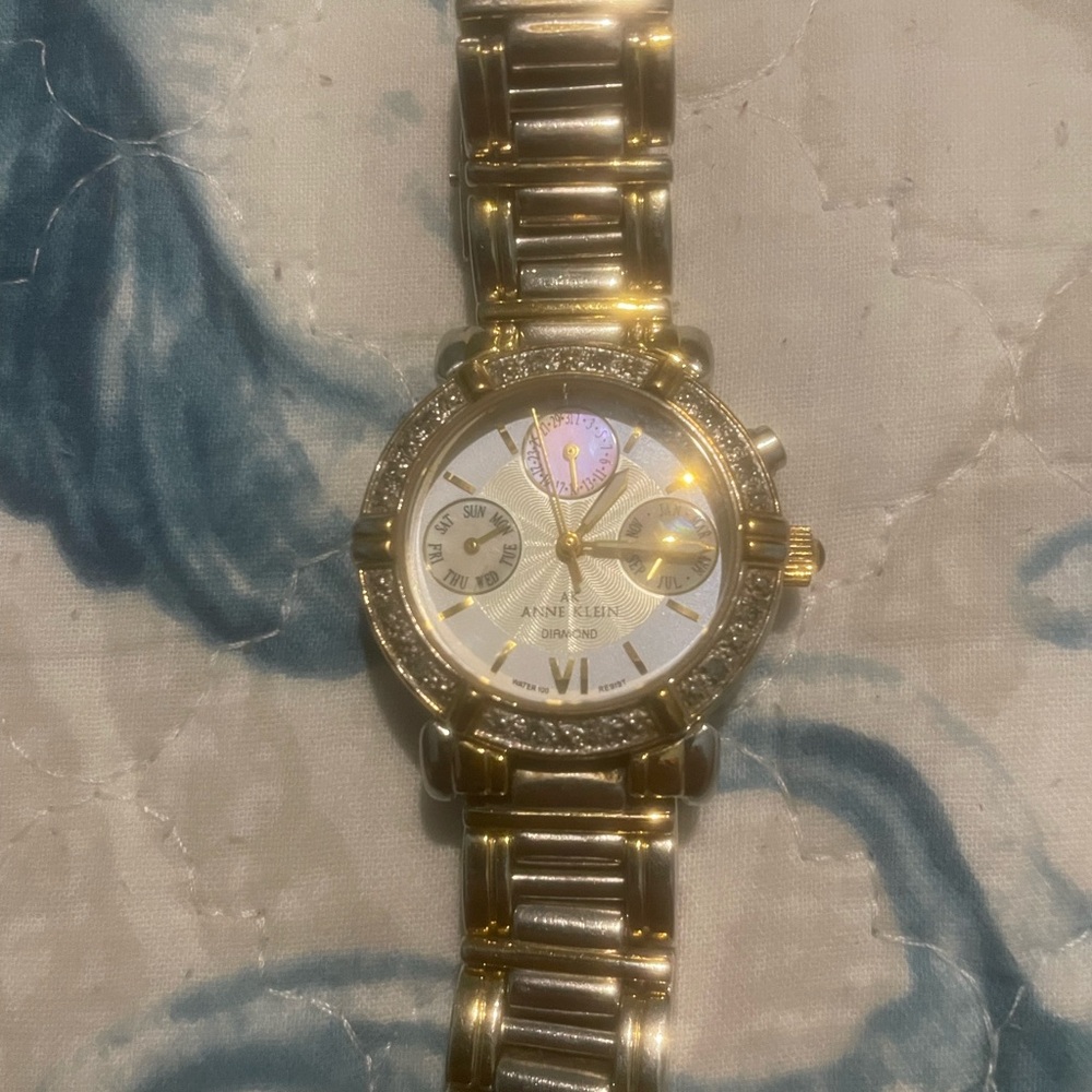 Anne Klein Gold and Silver Women's Watch